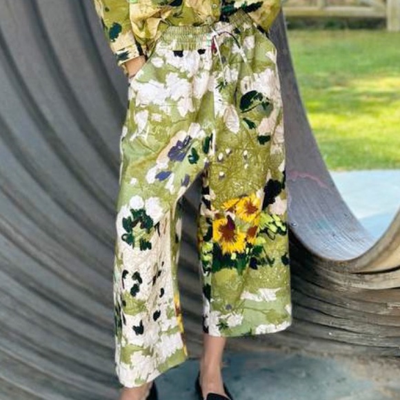 Yavi Wide Leg Canvas Pants